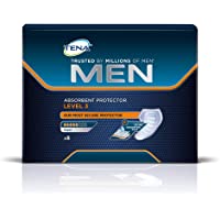 Tena Men - compresas para hombres con nivel 3 de protección y absorción – Paquete de 8